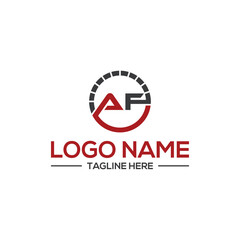 Modern Letter AF logo icon design