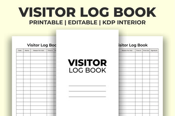 Visitor Log Book KDP Interior - obrazy, fototapety, plakaty