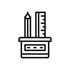 pencil case icon for your website, mobile, presentation, and logo design.