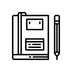 notebook icon for your website, mobile, presentation, and logo design.