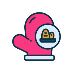 mitten icon for your website, mobile, presentation, and logo design.