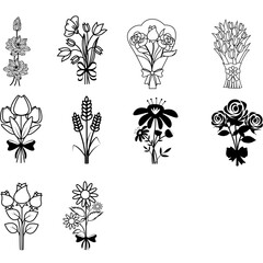 Wildflowers SVG Bundle, Floral SVG, Wildflower svg, Flower Svg, flowers vector collection, Botanical Svg, Big Bundle SVG