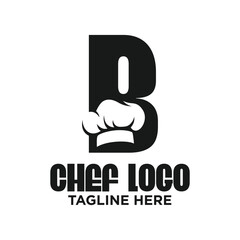 Letter B Chef Logo Design Template Inspiration, Vector Illustration.