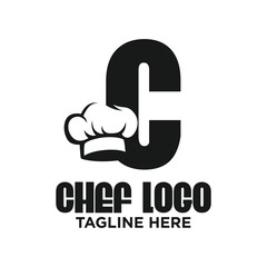 Letter C Chef Logo Design Template Inspiration, Vector Illustration.