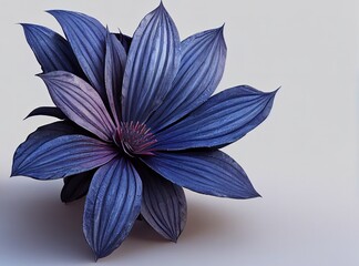 large flowers dark blue with metallic