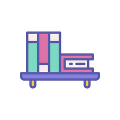 bookshelf icon for your website, mobile, presentation, and logo design.