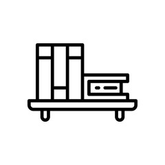 bookshelf icon for your website, mobile, presentation, and logo design.