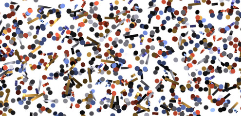 Confetti, paper triangle on the floor, fancy, colorful, celebration party