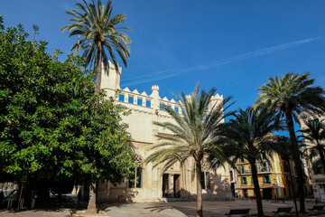 Fototapeta na wymiar Lonja de Palma, Sa Llotja, masterpiece of Gothic architecture in Majorca, former College of Merchants, Majorca, Balearic Islands, Spain