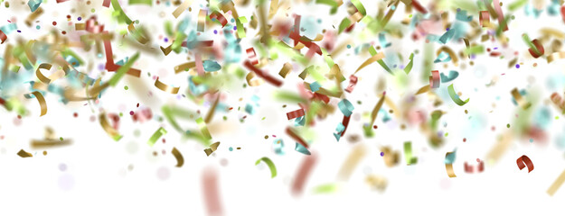 confetti png. Gold confetti falls from the sky.