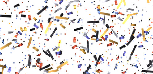 confetti png. Gold confetti falls from the sky.