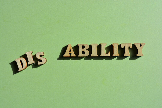 Disability, ability words as banner headline