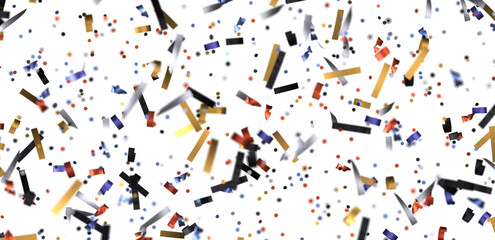 confetti png. Gold confetti falls from the sky.