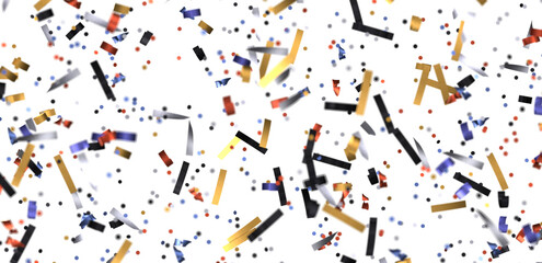 confetti png. Gold confetti falls from the sky.