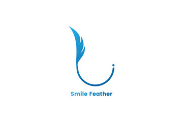 Feather vector corporate logo templet