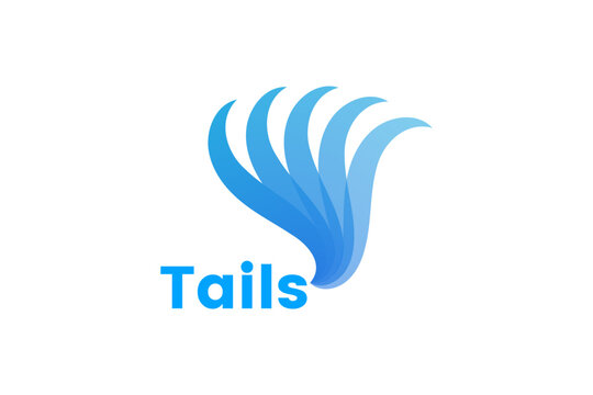 five tails vector logo templet.