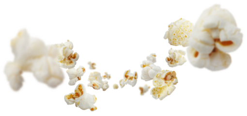 Flying delicious popcorn cut out