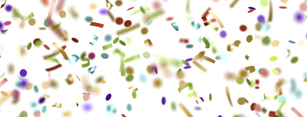 Confetti, paper triangle on the floor, fancy, colorful, celebration party