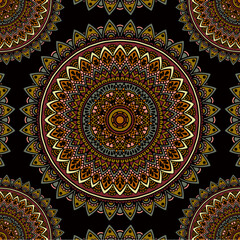 Mandala design with floral and colorful motifs art Mandala