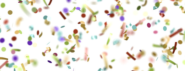 Confetti, paper triangle on the floor, fancy, colorful, celebration party