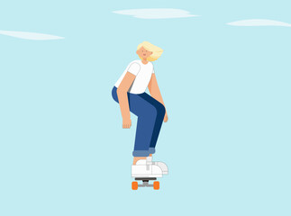 girl on a skateboard