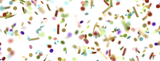 Confetti, paper triangle on the floor, fancy, colorful, celebration party