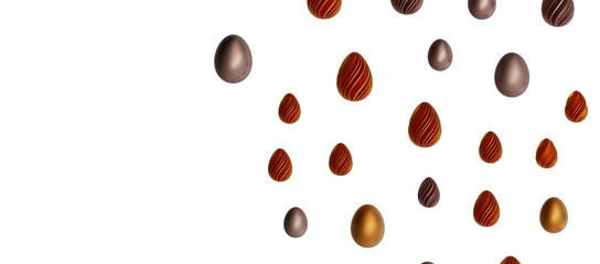 Golden eggs. 3d render illustration.