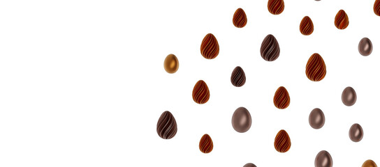 Golden eggs. 3d render illustration.