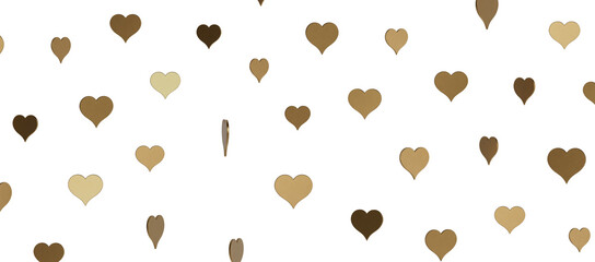  Red heart love confettis. Valentine's day falling