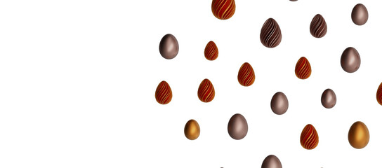 Golden eggs. 3d render illustration.