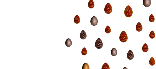 Golden eggs. 3d render illustration.