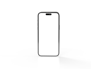 Smartphone frame less blank screen. Mockup generic device.