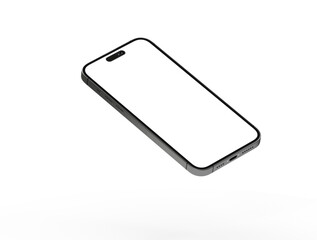 Smartphone frame less blank screen. Mockup generic device.
