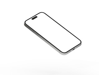 Smartphone frame less blank screen. Mockup generic device.