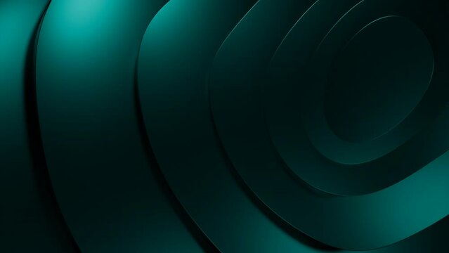 Green and turquoise background. Design. Circled ovals in ud format rotating in a circle.