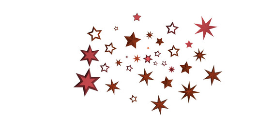 golden stars - in red