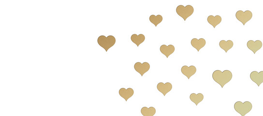 realistic isolated heart confetti on the transparent background for decoration and covering. Concept of Happy Valentine's Day, wedding and anniversary