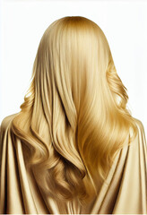 Naklejka premium Beautiful woman hairstyle, back view.