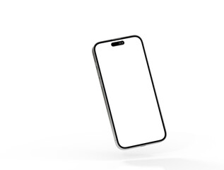 Smartphone frame less blank screen. Mockup generic device.