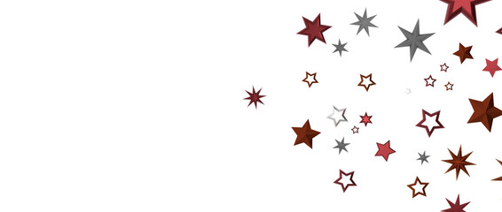 golden stars - in red