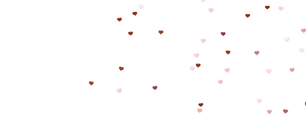 hearts isolated on transparent background. Valentine’s day design.