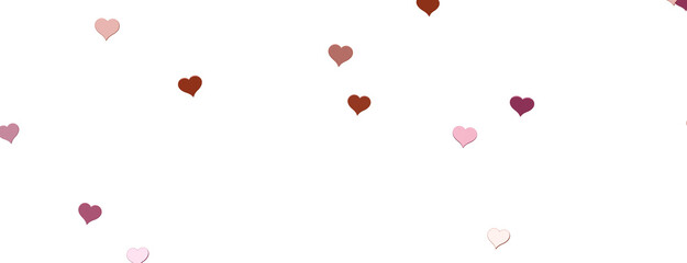 hearts isolated on transparent background. Valentine’s day design.