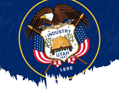 Grunge-style flag of Utah.