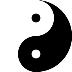Yin and Yang Symbol Icon. Vector Image. - obrazy, fototapety, plakaty