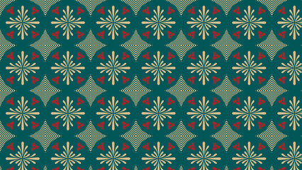 Traditional Vintage geometric Pattern background, (antique, ancient, old, cultural)