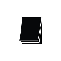 Document icon. Paper icon. Note symbol. Vector icon, symbol for website design, app. 