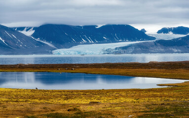 Scenic View of NY Alesund, Spitsbergen, Norway