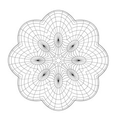 Obraz premium rosette aus schwarzen linien