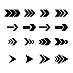 Directional arrow sign or icons set design 