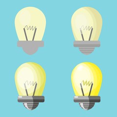 Set light bulbs icons